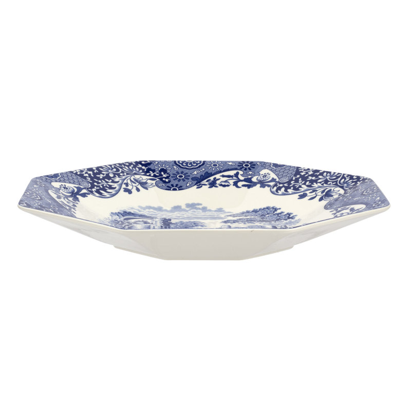 Plateau octogonal italien Spode 14 po