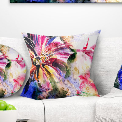 Flowers in a Collage - Floral Printed Pillow