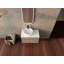 Meuble-lavabo mural 32 po avec lavabo en céramique et panneau plat en PVC, 2 portes à fermeture douce et 1 tiroir, emballage KD, panneau de particules-1824432291