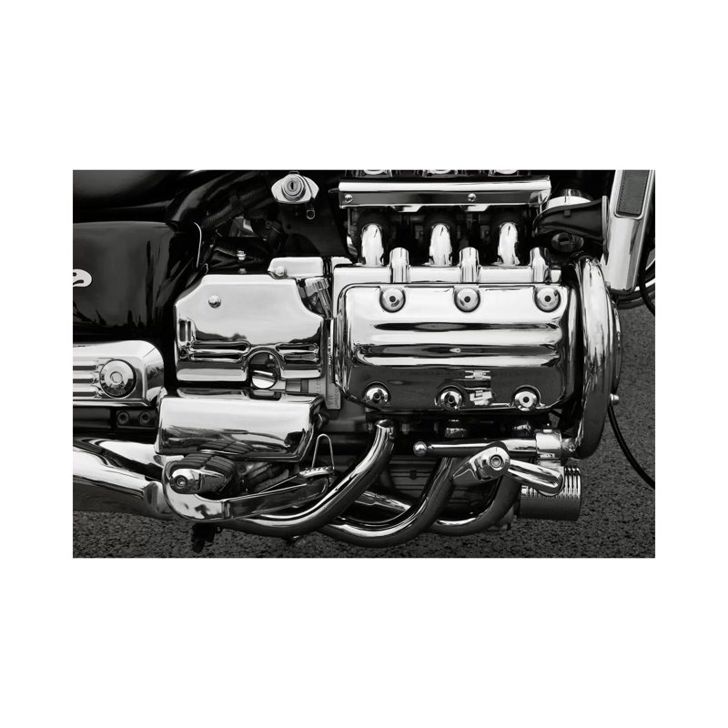 Motorcycle Engine Greyscale by Unknown Artist - Wrapped Canvas Print, 20.32 cm H x 30.48 cm W