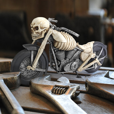 Figurine de squelette de moto os chillin