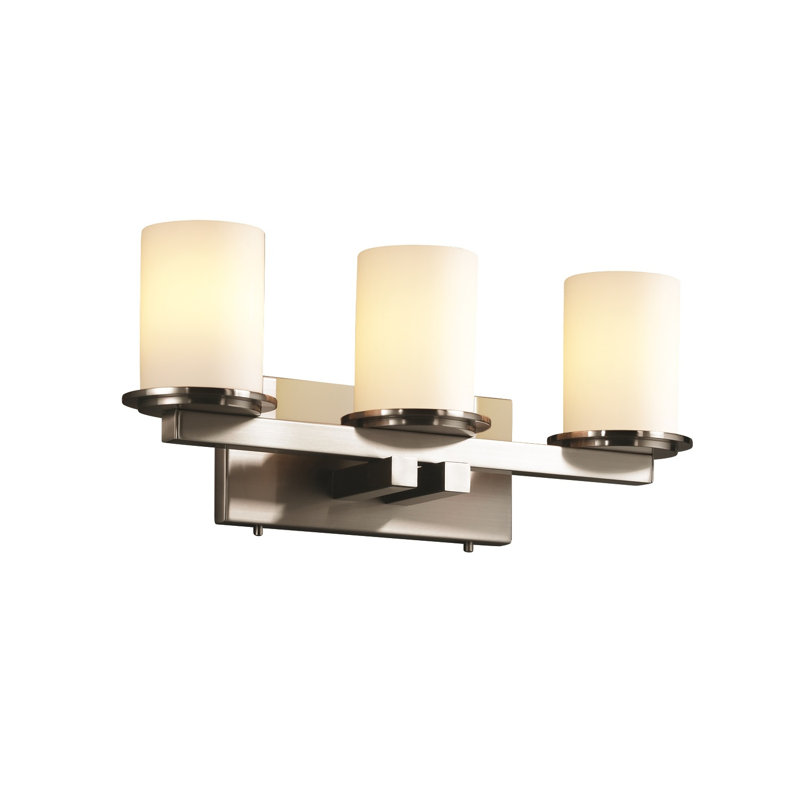 Casson 3 - Light Vanity Light, Matte Black, Opal