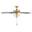 52" Garrett 5 - Blade Standard Ceiling Fan in Natural Brass/Brown Blades with Light Kit Included-88567994