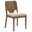 Ensemble de table de salle à manger et 4 chaises Billie, brun noyer riche et beige-114733218