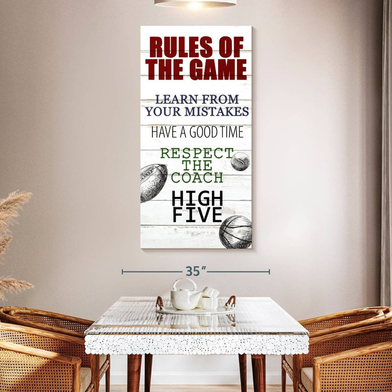 Rules Of The Game I, 54" H x 27" W