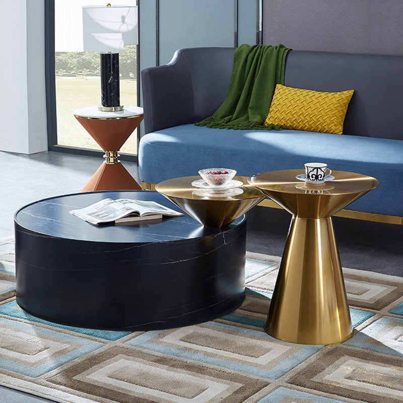 Ikon End Table, Gold