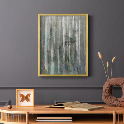 Birch Forest Abstracts I Framed Print - Solid Wood