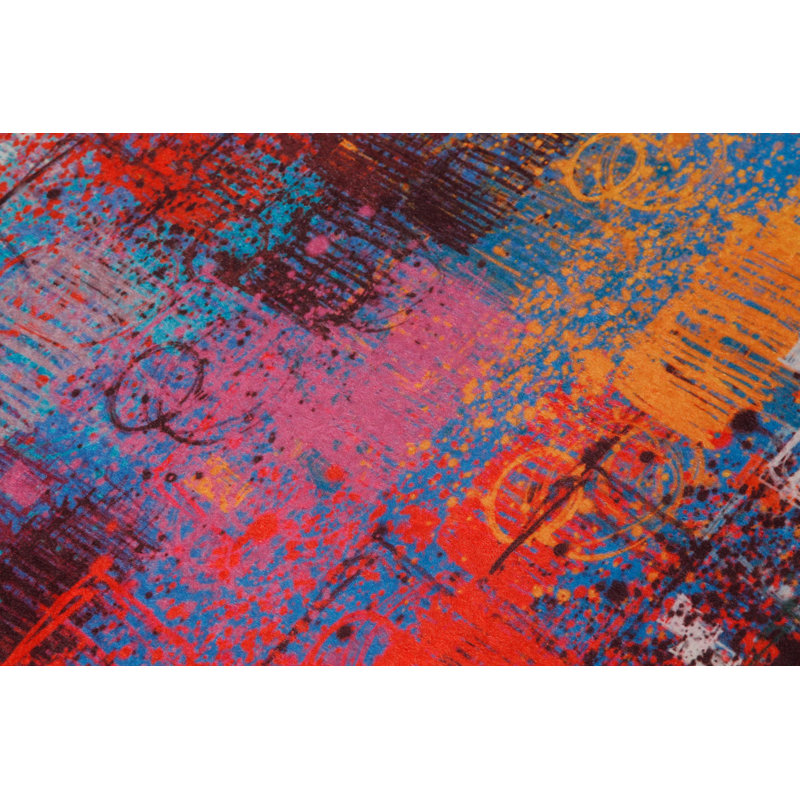 Premium Hall Carpet, 3.3 x 6.6 Feet, 100% Polyester, 0.3 in Pile Height | Antibacterial, Non-Slip Underside, Machine Washable | Elegant 3D Digital Print Design, Perfect for Entryways & Living Rooms