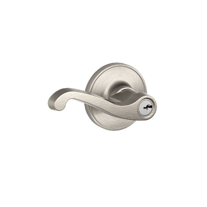 LaSalle Lever Keyed Entry Lock, Satin Nickel, Privacy, Left
