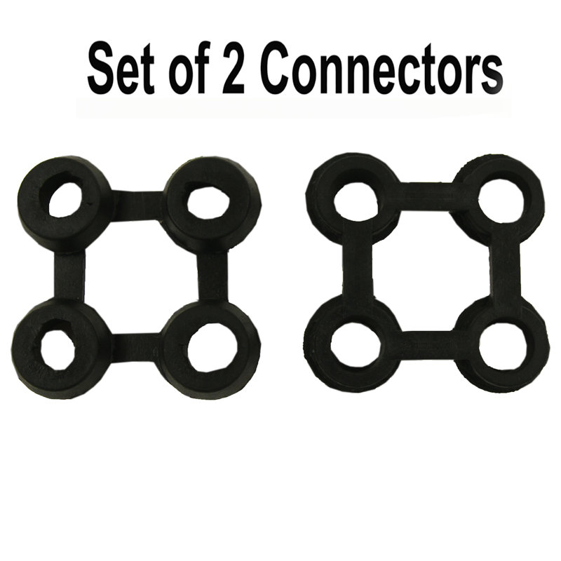 Outdoor Interlocking Railing Rubber Connectors For Floor Mat Connectors (Mats not included)