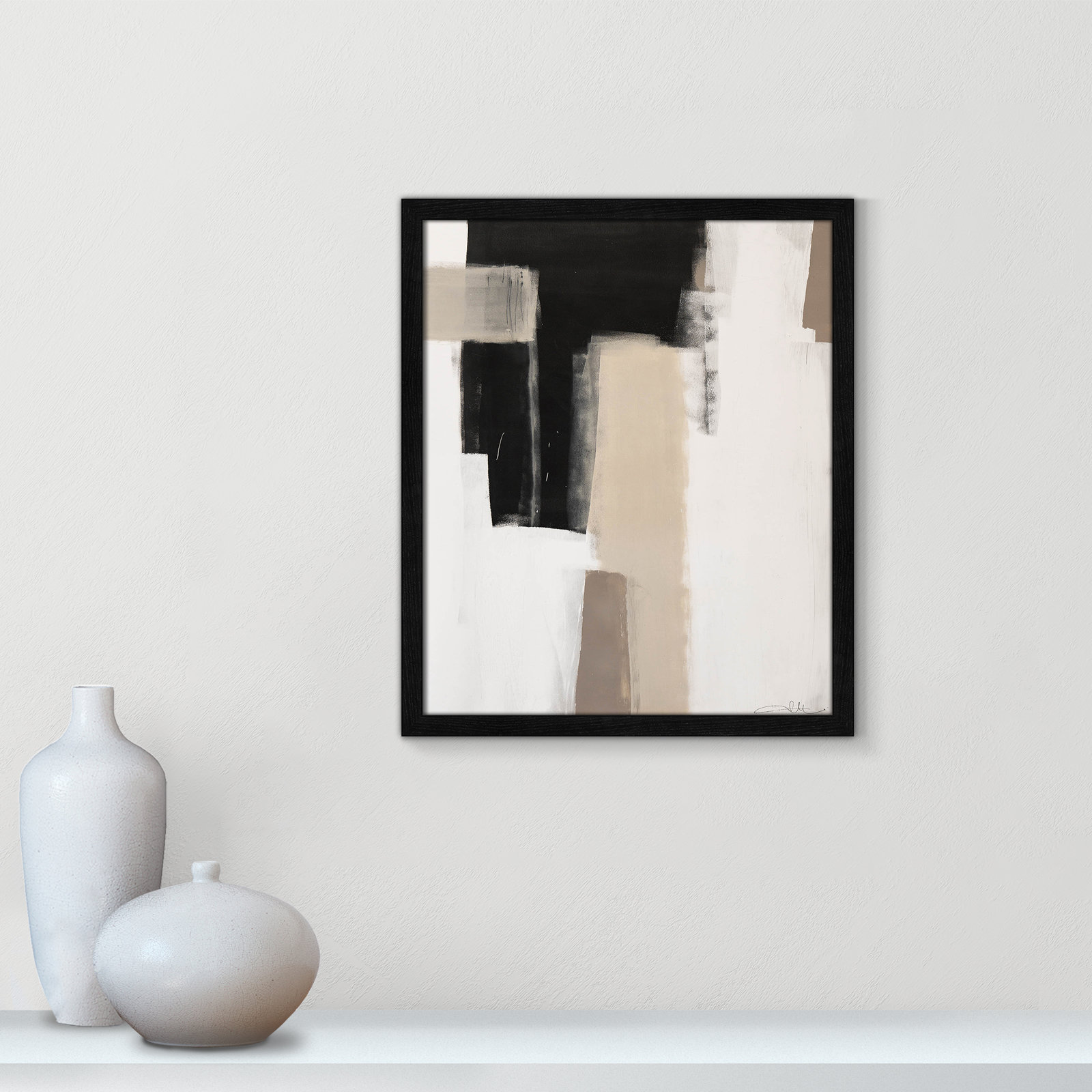 Earth Scapes I Print, 19" H x 16" W x 1.25" D, Black Slim Unmatted Picture Framed
