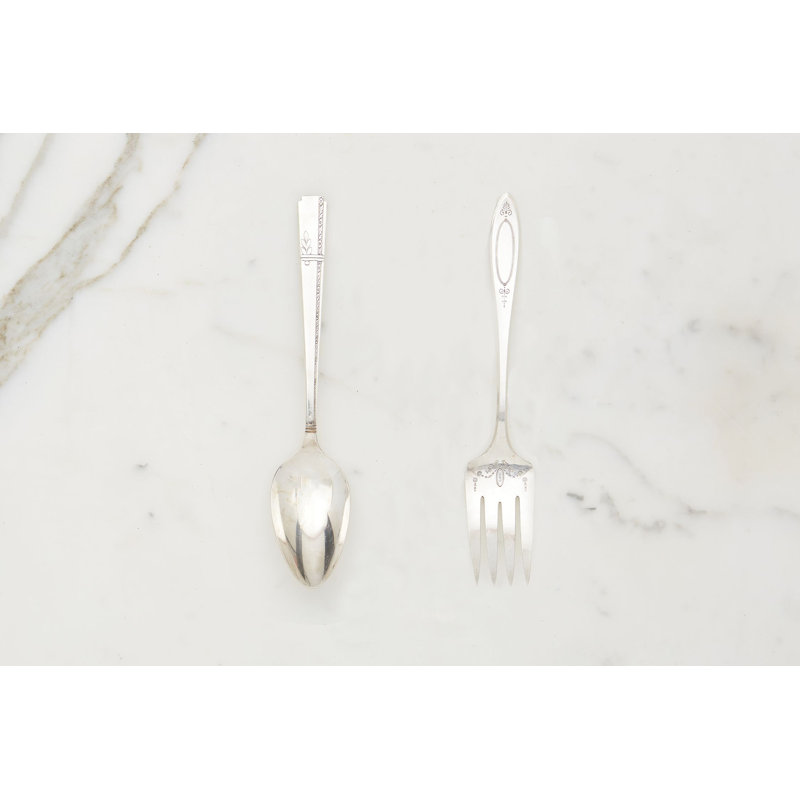 Vintage Serving Spoon & Fork Set