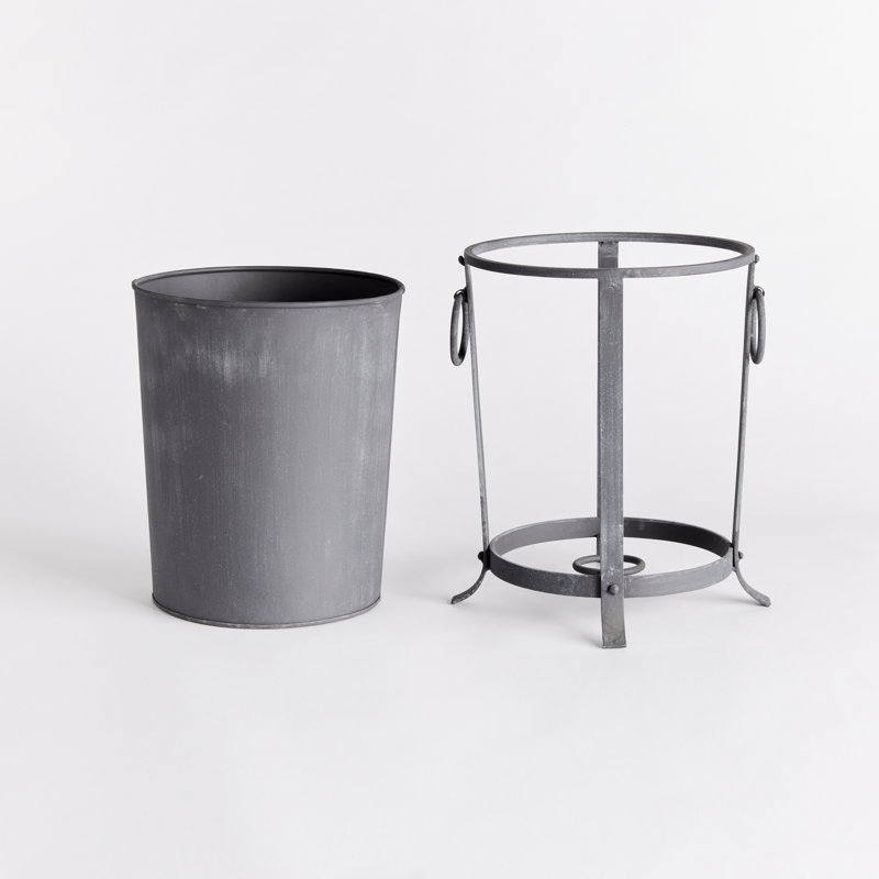 Jardinière d'extérieur en zinc Vae European, H 13 po x l 13 po x P 13 po