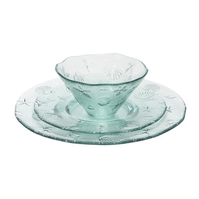Service de table 12 pièces en verre recyclé French Home, service pour 4 French Home