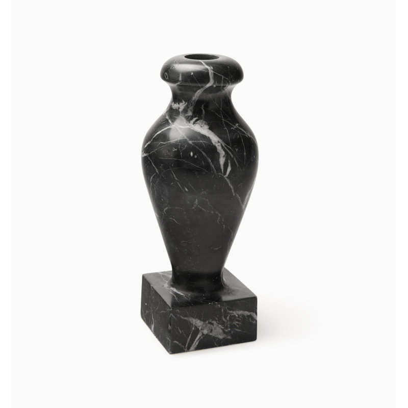 Vara Marble Table Vase, Black