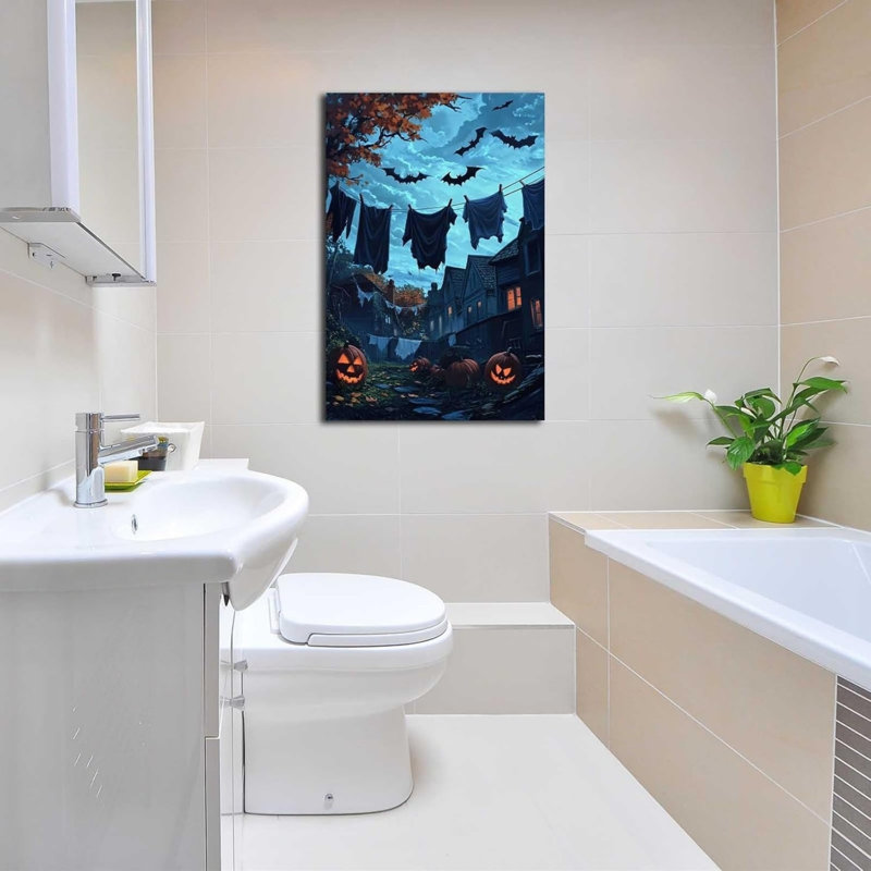 Art mural 24 po x 36 po Haunted House