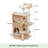 47" Modern Cat Tower with 2-Floor Condo, Cat Furniture Sisal Scratching Posts, Dangling Balls-86027529