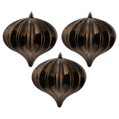 5.7" White Matte Onion Ornament UV, 3 Per Bag