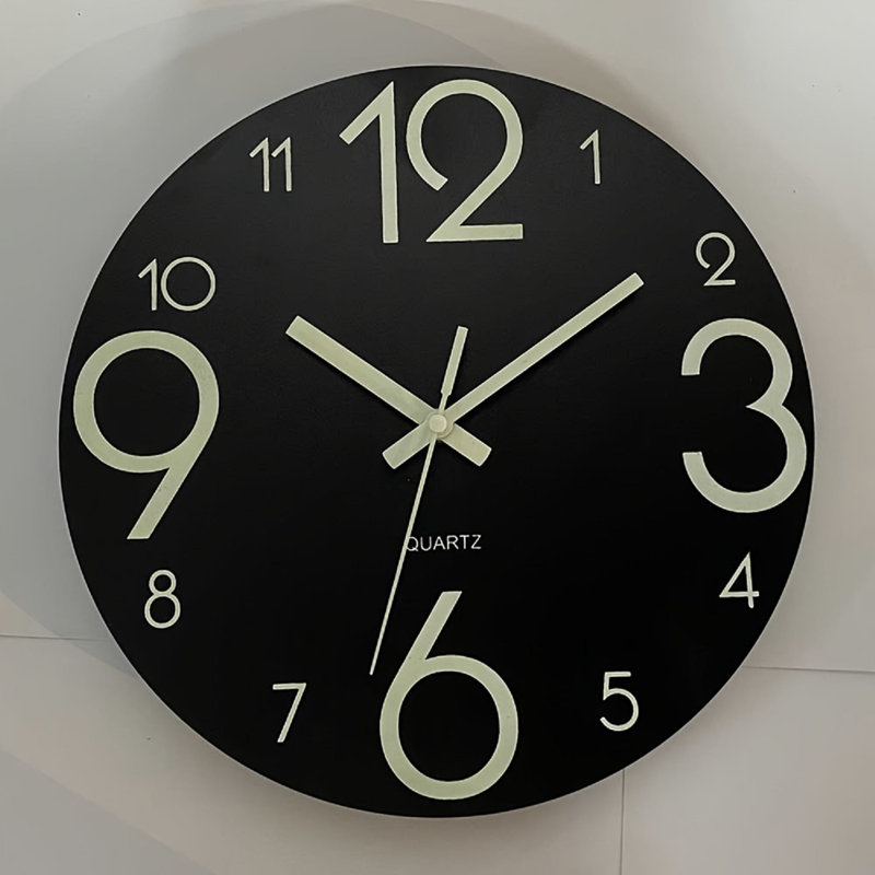 Elling Wall Clock, Black/White