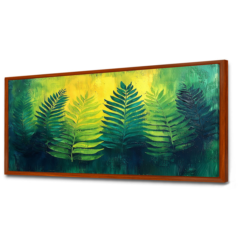 Dometrius - Floral Canvas Art Print, Brun, H 28 po x l 60 po, Impression encadrée flottante