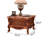 European-style marble solid wood coffee table Marble Top 1 End Table with Storage