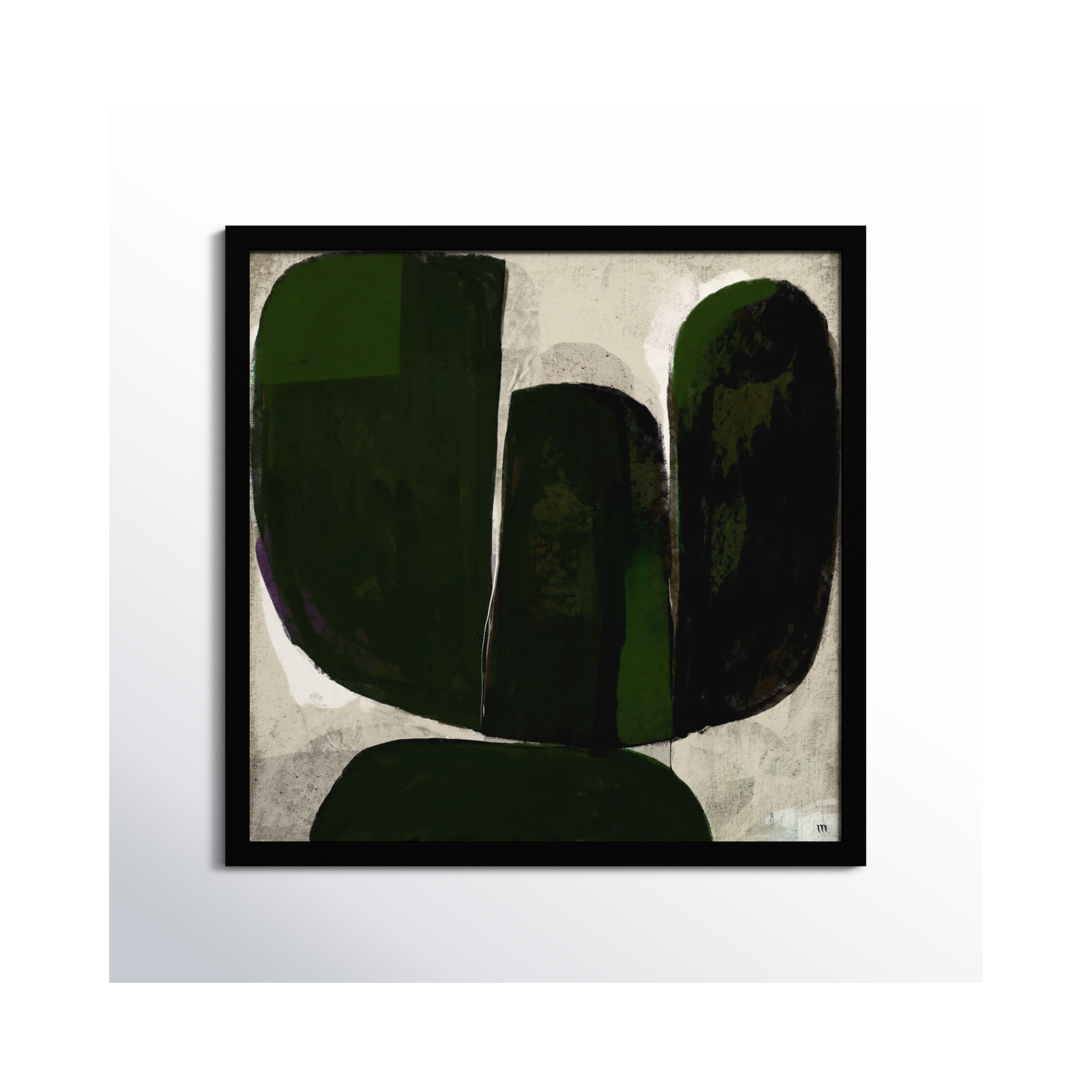 Succulent #6 by StudioM, 44" H x 44" W x 1.25" D, Black