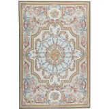 Hand-Knotted High-Quality Ivory and Beige Area Rug