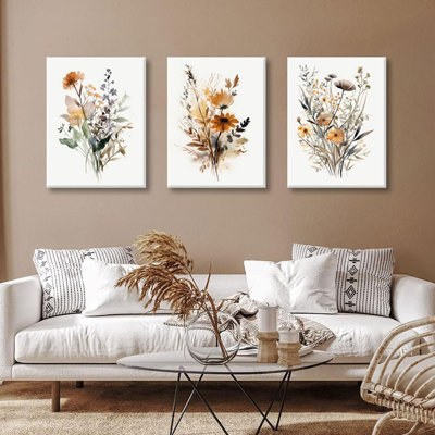 3 Piece Wrapped Canvas Wall Art