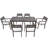 U_Style 7 Pieces Acacia Wood Outdoor Dining Set With Cushions,Modern 6 Chairs And 1 Large Table, Dining Furniture Set For Lawn, Backyard, Garden Deck,Poolside-748325547