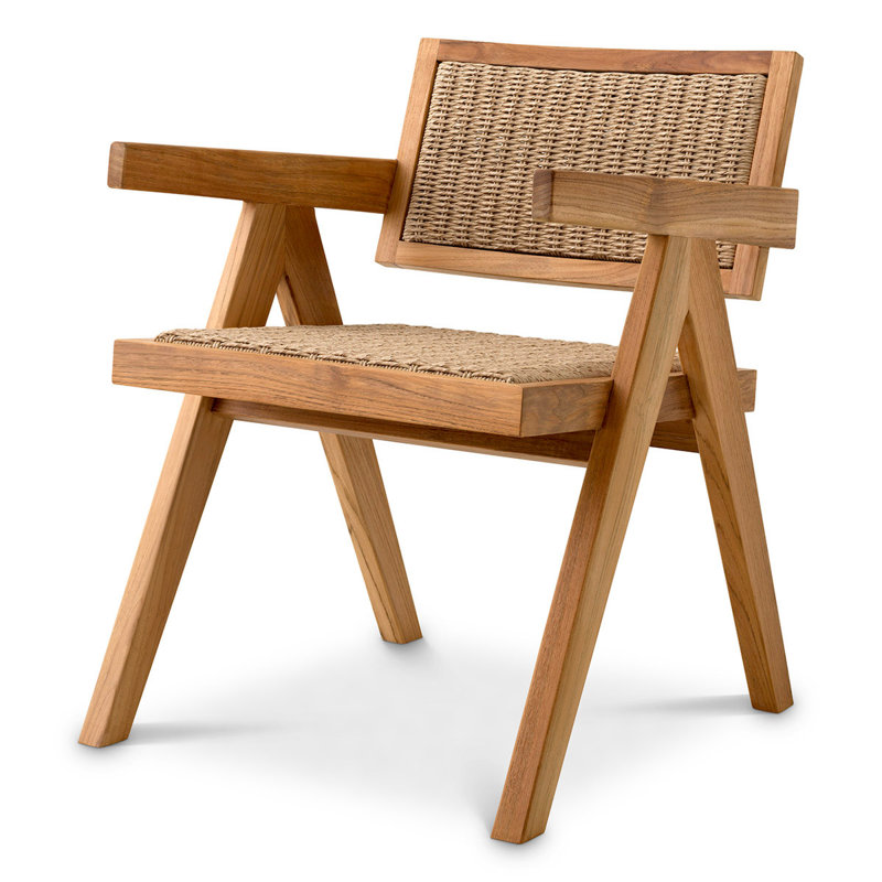 Kristo Outdoor Dining Armchair, Natural