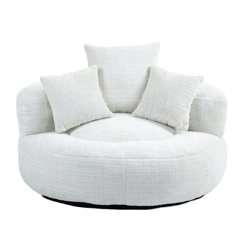 Mason Chenille Bean Bag Lounger, Beige