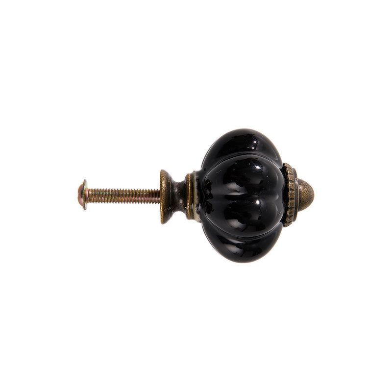 6Pcs Pumpkin-shaped Ceramic Furniture Knobs