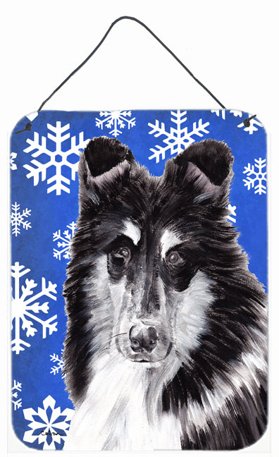 Impression sur plaque de noël winter neiges, Colley (noir et blanc)