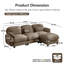 Canapé en L Cloud avec repose-pieds mobile et tissu chenille Cloud Feel-870016002-870016000