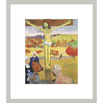 «The Yellow Christ» par Paul Gauguin - Estampe numérique encadrée