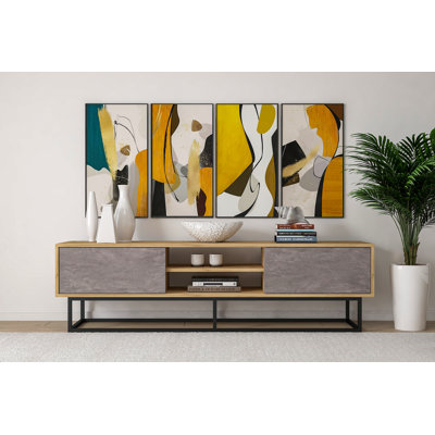 Fitzgibbon 71'' Iron Legs Media Console