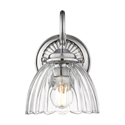 Khyra 1-Light Wall Sconce with Clear Glass