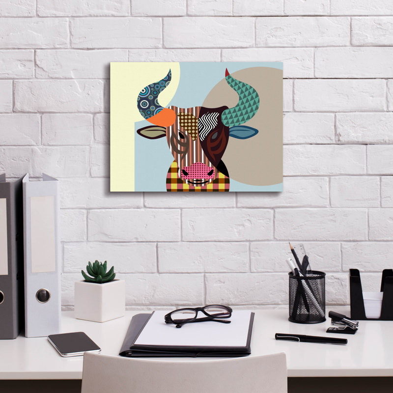 «Epic Graffiti» «Bull Baiting» par Lanre Adefioye, art mural sur toile, 16 po x 12 po, H 12 po x l 16 po x P 0,75 po