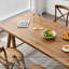 Grande table de salle à manger rectangulaire simple en bois massif-1617508083