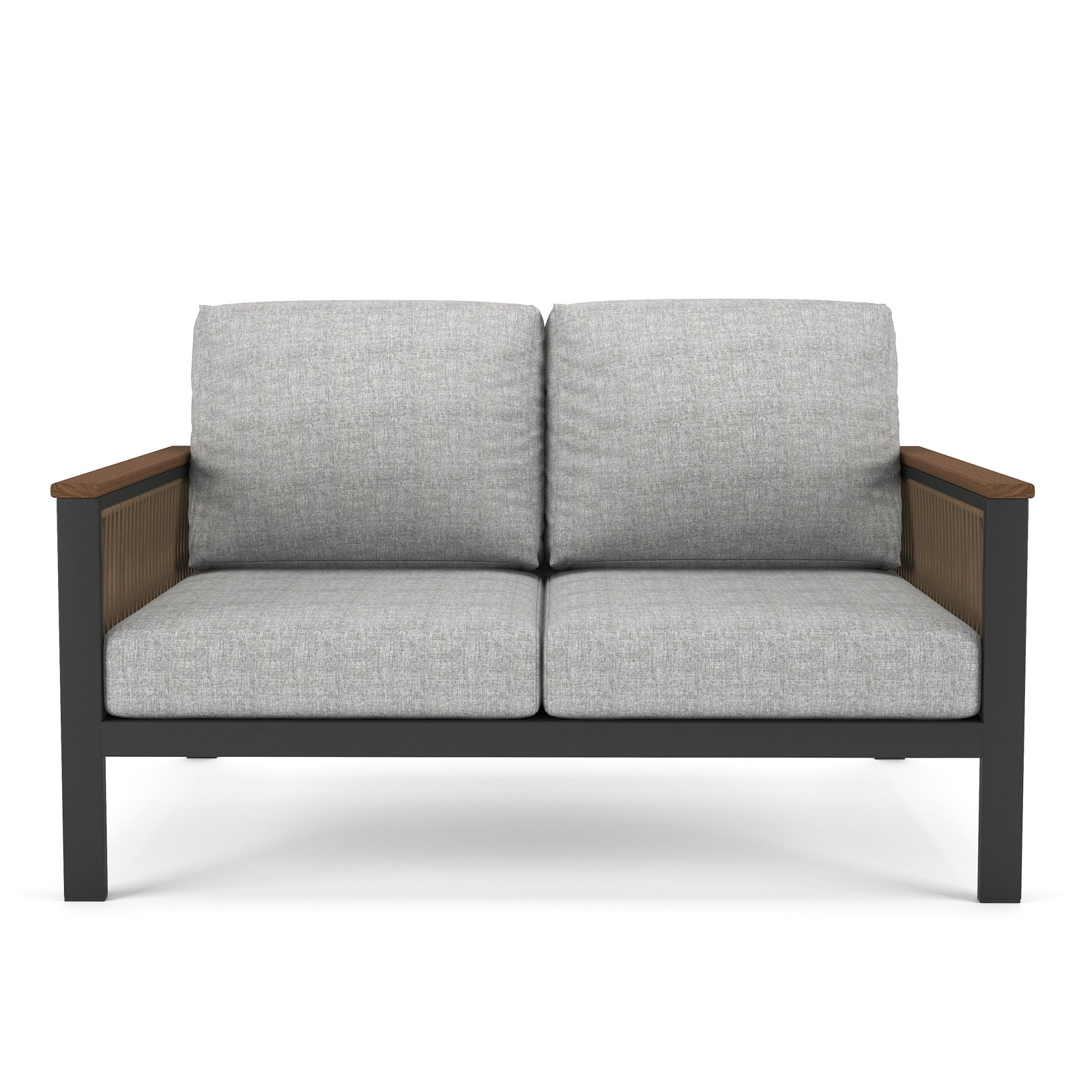Townsend 55" Sunbrella® Patio Loveseat, Cast Silver Sunbrella®, Gray/Gray