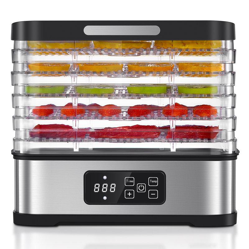 5-Tier Food Dehydrator with LCD Touch Control , Stainless Steel Electric Dryer for Fruits, Vegetables & Jerky, Compact Home Use