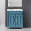 Ensemble de meuble-lavabo autoportant 30 po avec lavabo en céramique, tablette de rangement