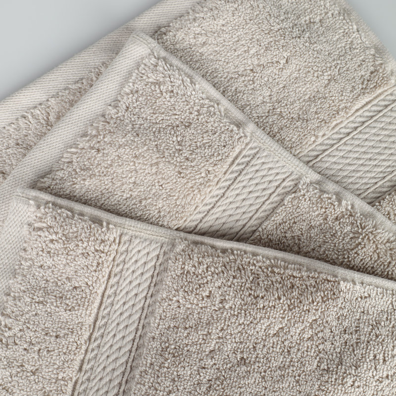 Donlad Certified Certified Egyptian Cotton 800 GSM Heavyweight Plush Solid Luxury Bath Towel, Stone