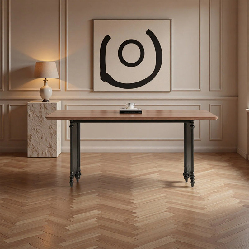 Modern Elegant Dining Table, 29.52"H x 70.86"L x 31.49"W