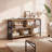 Horizontal Bookshelf, Modern Cube Storage Organizer Bookcase Wide Bookshelves, Industrial Wood Metal Book Shelf, Cube Shelf for Office Home Living Room-1978704497-1955959346