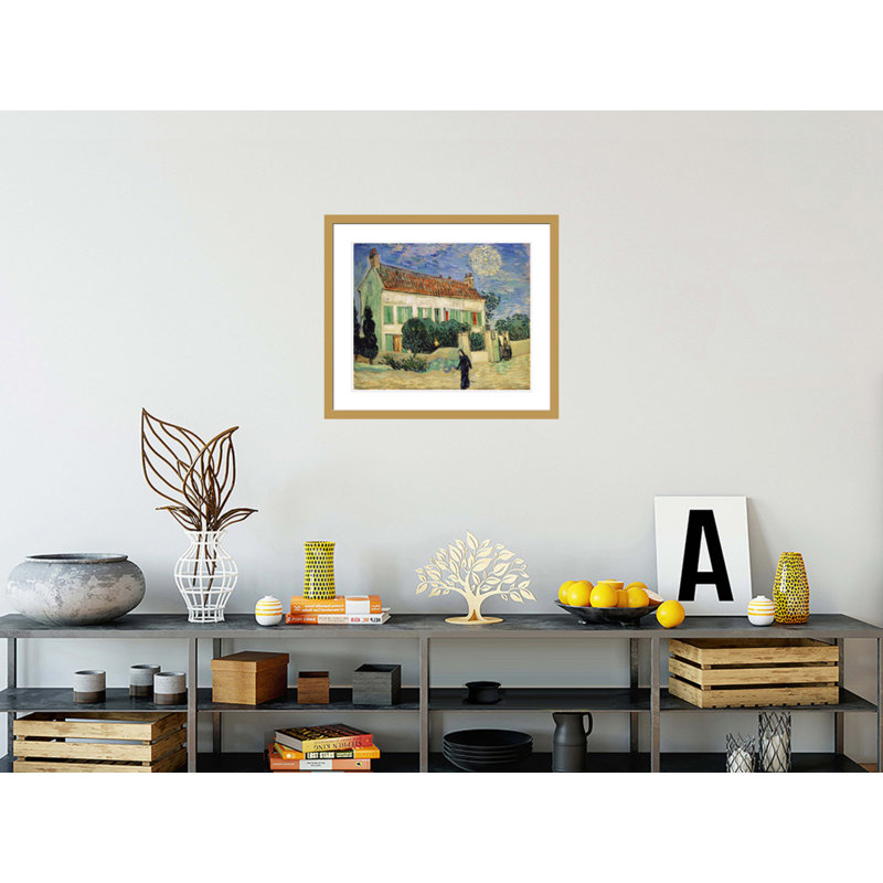 «White House at Night» par Vincent van Gogh, impression giclée encadrée, H 23,5 po x l 26,97 po