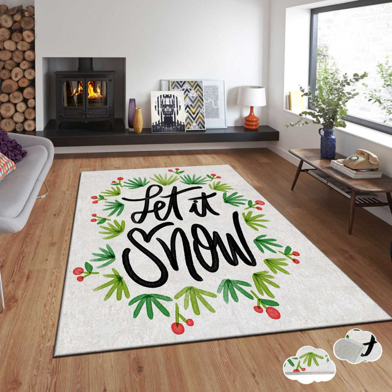 Luxurious Area Carpet (4 ft x 6 ft), 100% Polyester, 0.08 in Pile Height | Non-Slip Dot Underside, Laminated Sponge for Comfort | Easy Clean Velvet Fabric, Machine Washable | Elegant Digital Printing for Modern Decor