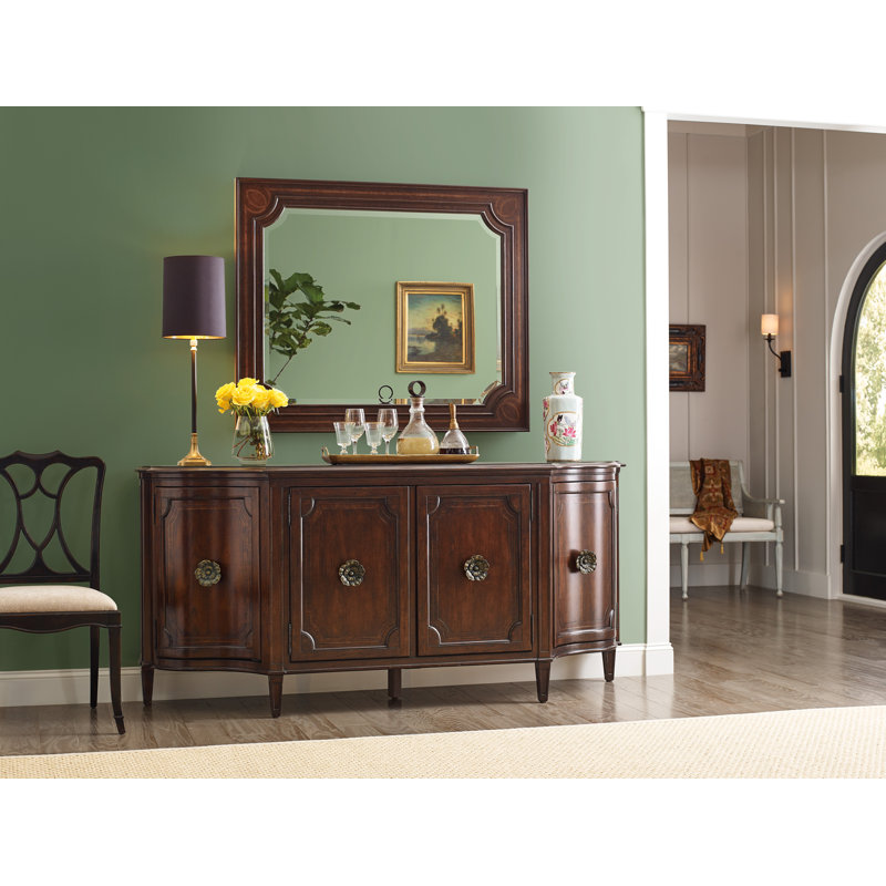 Charleston Brown Rectangular Wood Wall Mirror