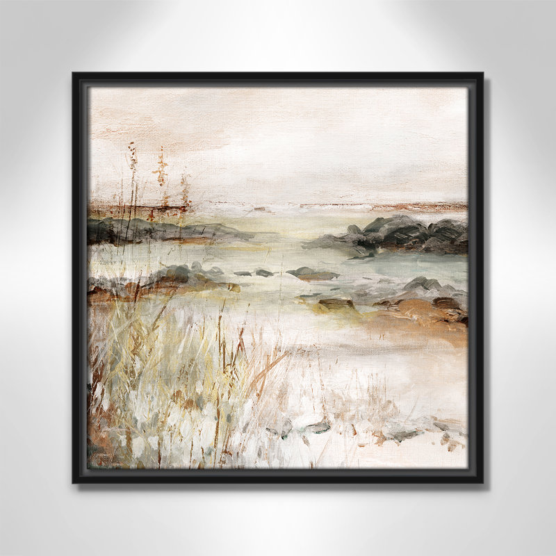 River's Meanderings - Square Version Print by Carol Robinson, Black, 17.5" H x 17.5" W