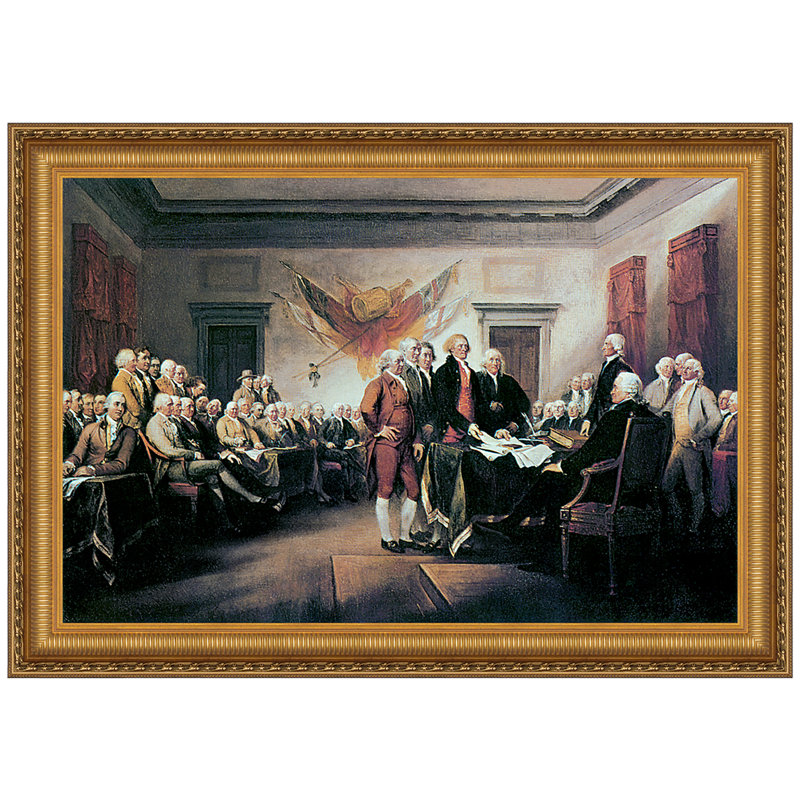"Declaration of Independence", 1817, reproduction d'art sur toile, H 28,25 po x l 38,75 po x P 1,875 po